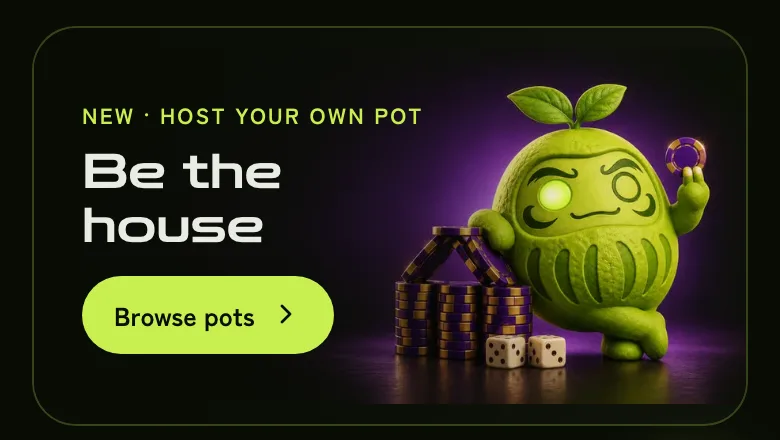 The Be the house banner on the wasabi.casino home page