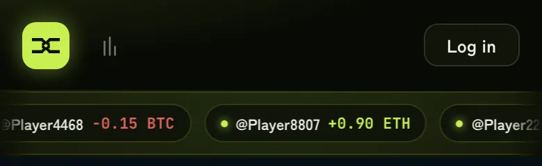 The wasabi.casino header with the Log in button at the top right